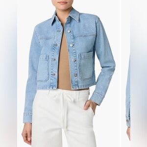 Joe's Light Blue Patch Pocket Crop Denim Jacket